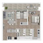 2 dormitorios  |  2 baños