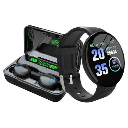 Auriculares Inalámbricos F9 Tws + Smartwatch D18 Premium