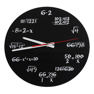 Reloj De Pared Creativo Con Fórmula Matemática Reloj De Pared Creativo Con Fórmula Matemática