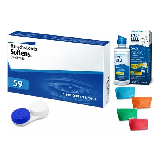 Lente De Contato Soflens 59 Com Grau Miopia Ou Hipermetropia
