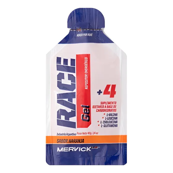 Gel Race Repositor Energetico 40g Mervick Lab Unidad