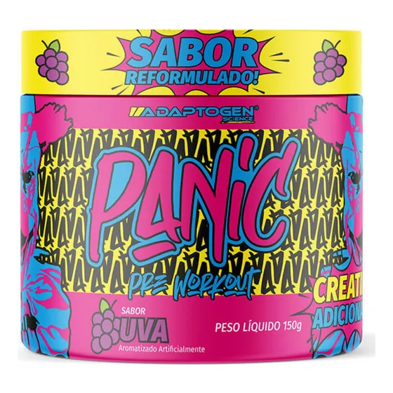 Pré Treino Panic 150g Nova Formula Com Creatina Adaptogen