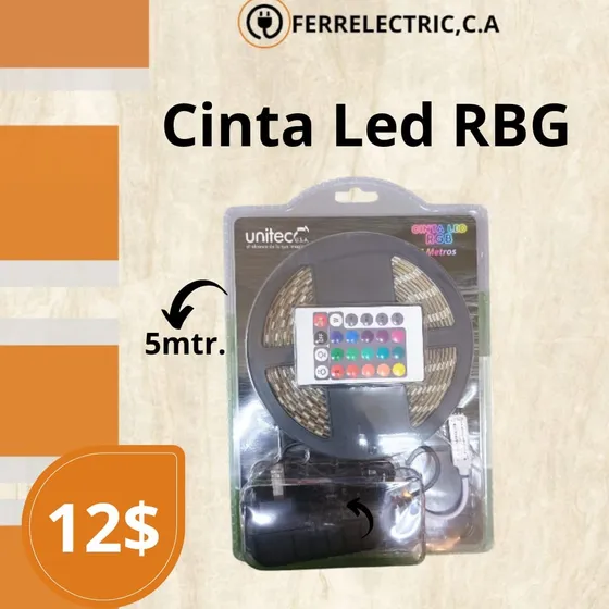 Cinta Led De Colores Rgb X 5 Metros
