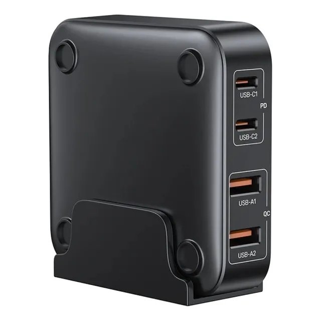 Cargador De Pared 2 Usb-c Pd + 2 Qc 3.0 Carga Rapida Tipo C