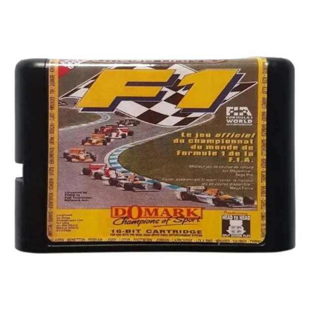 Formula One F1 Domark Corrida Mega Drive Genesis