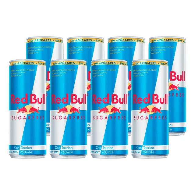 Packx2 Red Bull Energizante Sugarfree 4 Latas 250 Ml