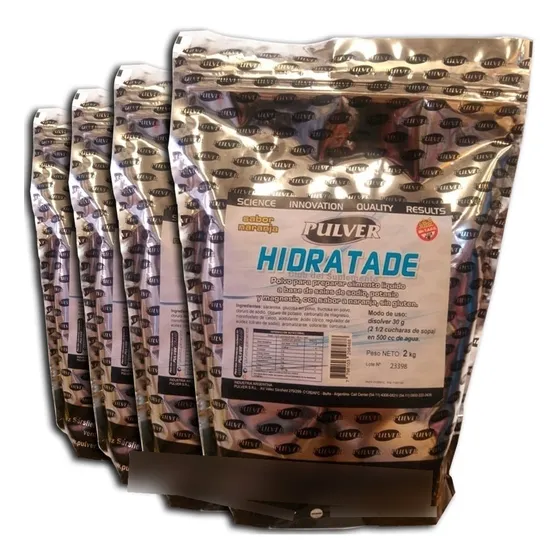 4 Hidratade Pulver 2 Kg Bebida Deportiva Hidratante Sin Tac Sabor Naranja