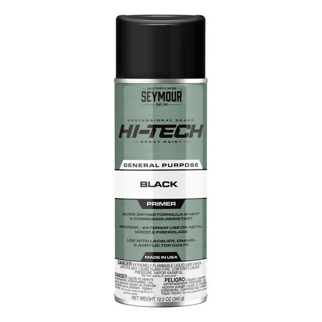 Seymour Pintura Primer Fondo Automotriz Metal, Negro