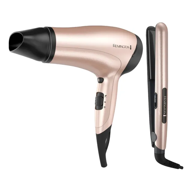 Combo Plancha Alisadora+secador De Cabello Rose G Remington