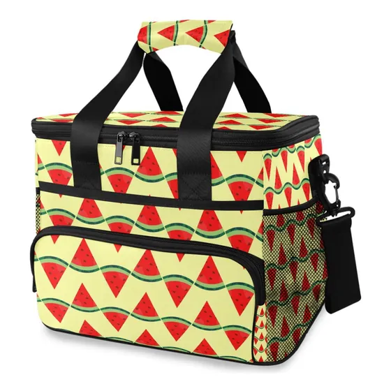 Bolsa Termica Para Almuerzo Viaje Diseño Sandia Roja Moderna