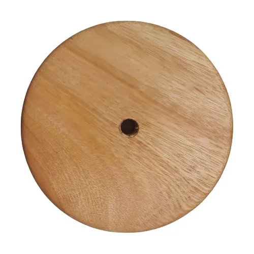 Florón De Madera Lustrado De 12 Cm De Diámetro