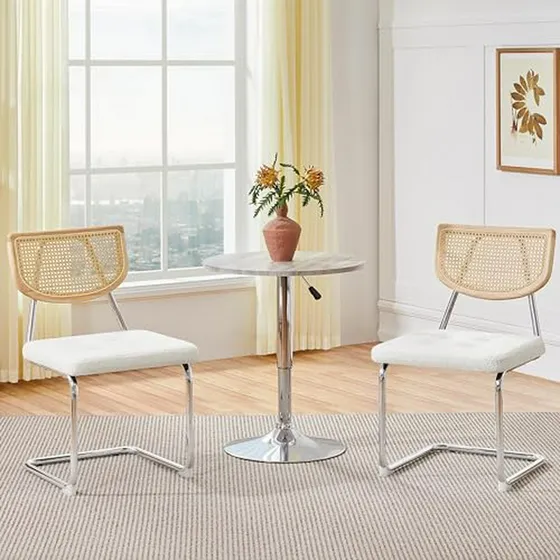 Juego De 2 Sillas De Comedor De Rattan Yaheetech - Estilo Mi