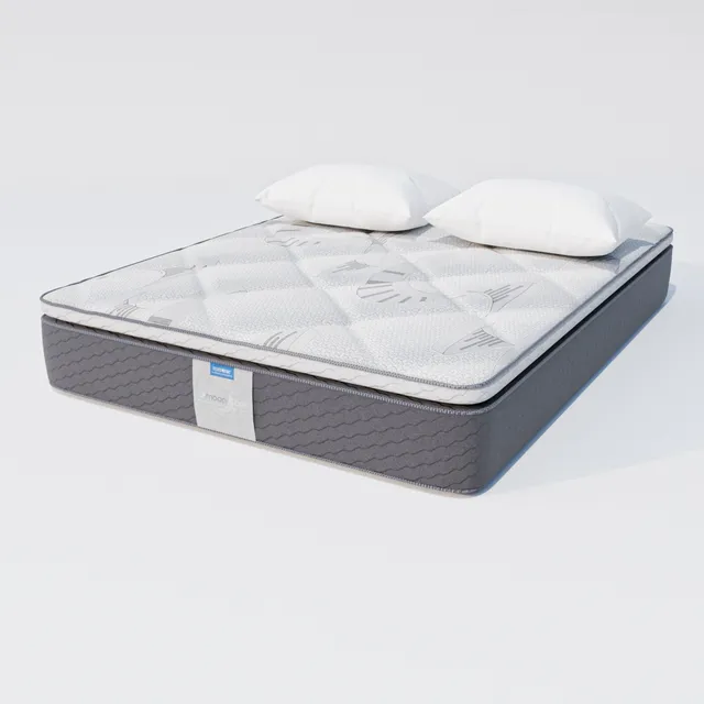 Colchón King Size Restonic Descanso Seguro + 2 Almohadas Blancas | Ortopédidco Tratamiento Antibacterial