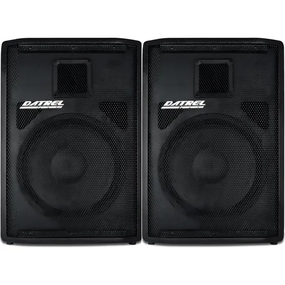 Caixa de Som Ativa Passiva 500W RMS Bluetooth Preto 127/220V + Cabo P10 5 Metros