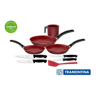 Bateria De Cocina Tramontina 9 Pzs Antiadherente 27899/ 114 Bateria De Cocina Tramontina 9 Pzs Antiadherente 27899/ 114