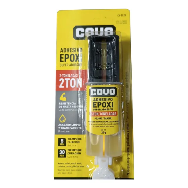 Pega Epoxica Super Adhesiva Hasta 2 Toneladas Transparente