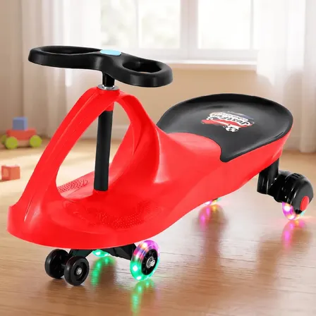 Carrinho Rolimã Car Drift Infantil Volante Gira 360° Triciclo Com Roda Led Colorido Cor Vermelho Justfun Brinquedos