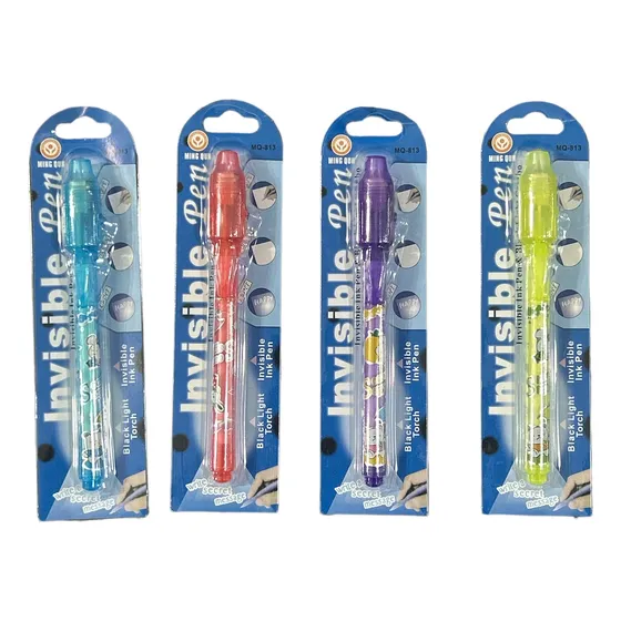 Pack X40 Lapicera Boligrafo Tinta Invisible Con Luz