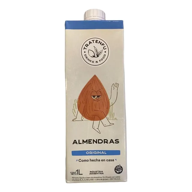Bebida Vegetal De Almendras Tratenfu Con Vainilla Sin Tacc 