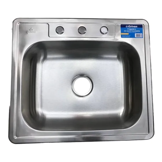 Fregadero Lavaplatos 64 X 56 Cm Griven Inox Cod: 5515095
