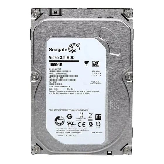 Disco rígido interno Seagate Video 3.5 HDD ST1000VM002 1TB