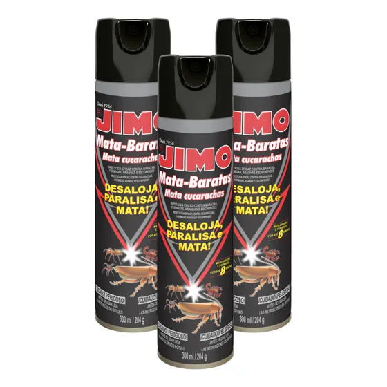 3 Mata Baratas, Escorpiões, Formigas, Aranhas 3x300ml Jimo