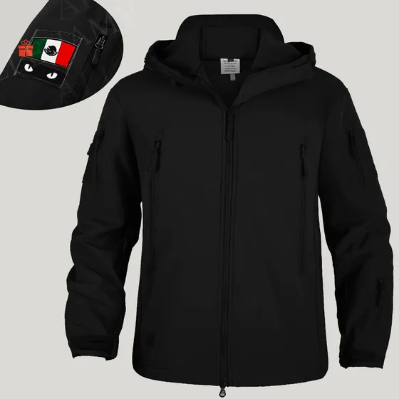Chaqueta Impermeable Táctica Militar Para Hombre+2 Brazales