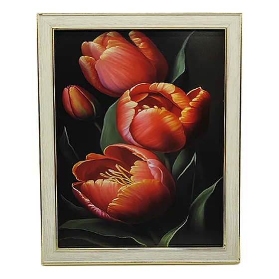 Cuadro Decorativo De Flores Varios Diseños 26cm