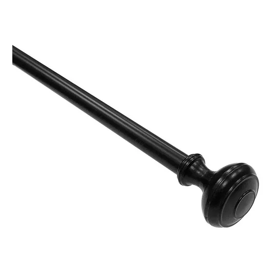Juego De Cortinero Ajustable De 71.12 A 121 Cm Negro
