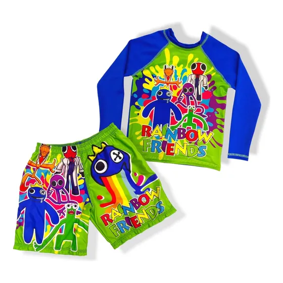 Conjunto De Rainbow Friends - Traje De Baño Para Niños