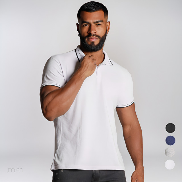 Camisa Gola Polo Masculina Pique Premium Algodão Confortável