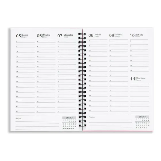 Agenda Semanal 2026 Vertical Con Horarios Pdf Imprimible