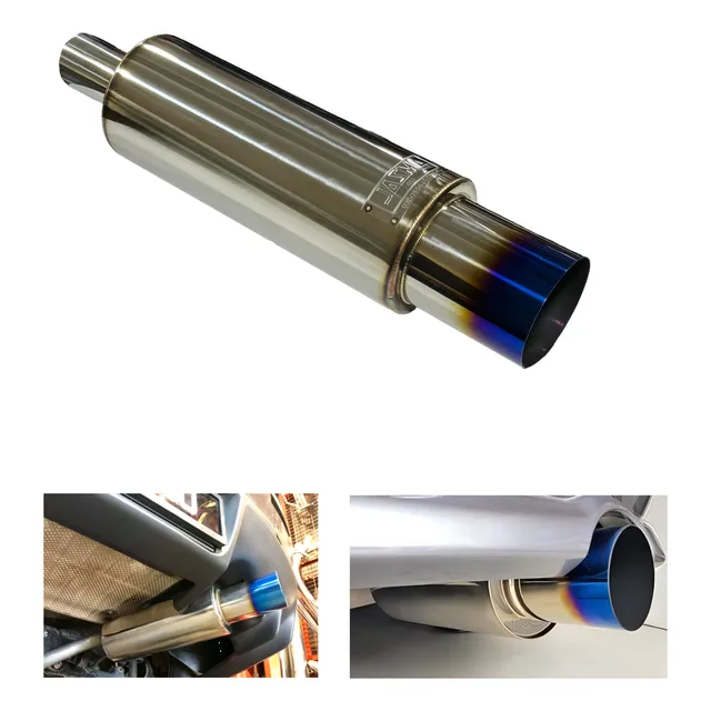 Resonador Hks Acero Inoxidable Acabado Tornasol Vehiculo