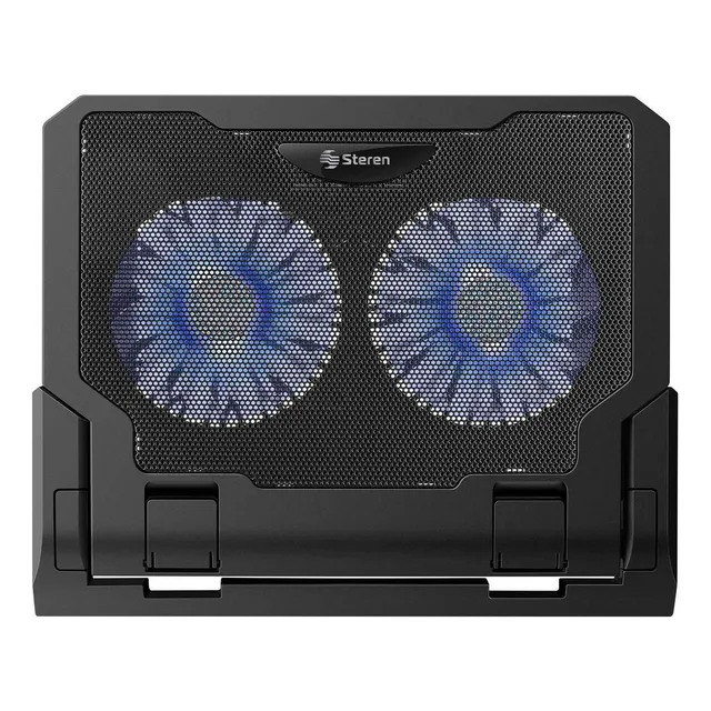 Base De Enfriamiento Para Laptop, Con Ventilación | Com-098 Color 52049 LED Azul