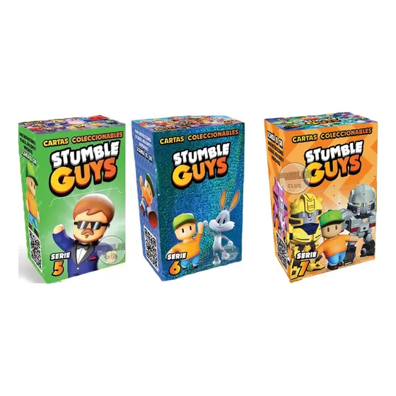 Cartas Stumble Guys - Caja Mazo Inicial - Pack X 3 Series