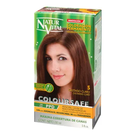Tintura Permanente Coloursafe Castaño Claro 5 Naturvital
