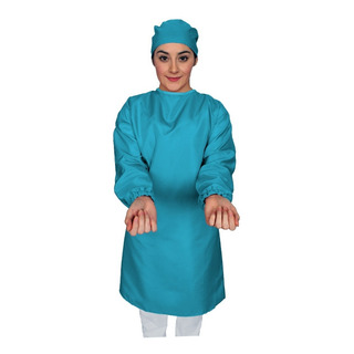 Bata Quirúrgica Antiviral 100% Reutilizable Turquesa Bata Quirúrgica Antiviral 100% Reutilizable Turquesa