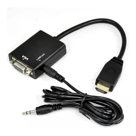 Convertidor Hdmi A Vga Video Con Cable De Audio