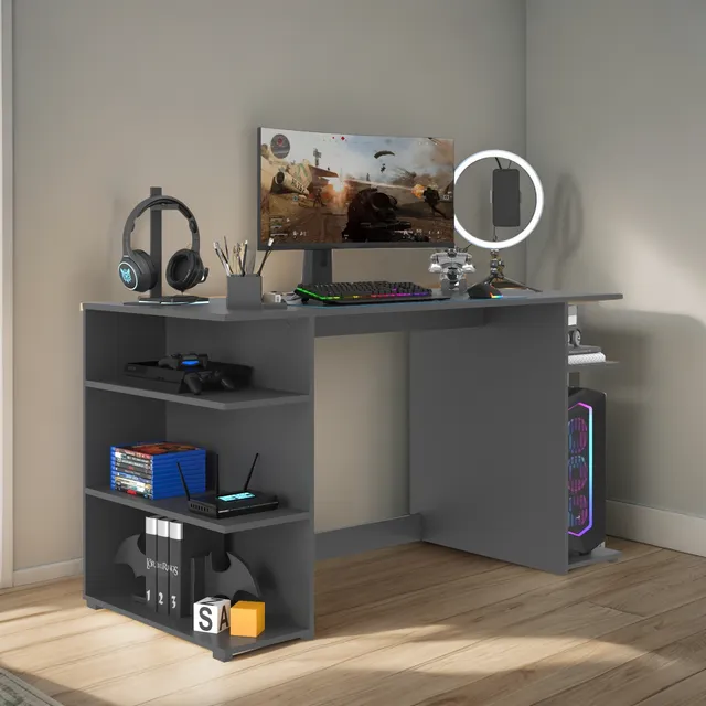Escritorio Mesa Pc Gamer Laptop Estantes Gaming Calidad - Uh