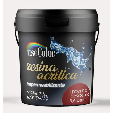 Resina Acrílica Incolor Brilhante Base Água 3,6 Usecolor Incolor Brilhante