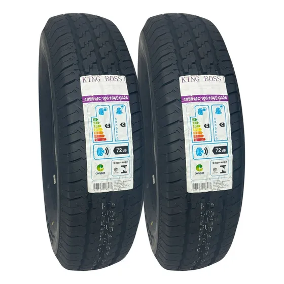 2 Pneus Novos 195r14c Carga 8l Original Kia Bongo + Brinde