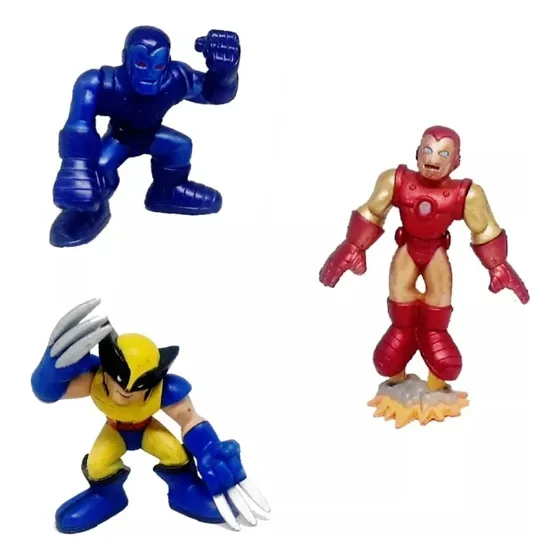 Kit Lote De Bonecos Miniaturas Marvel Playskool Hasbro B6