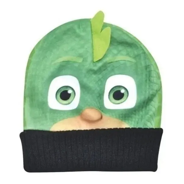 Gorro Tejido Verde Héroes En Pijamas Pjmask Invierno 