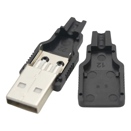 5 Conectores Usb Tipo A Macho Para Armar Cable Con Carcasa