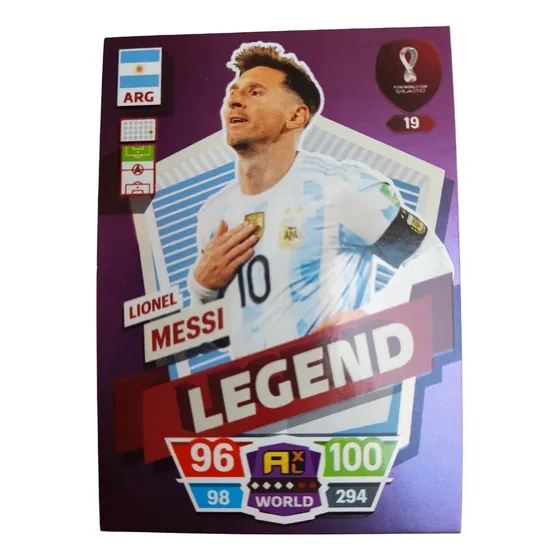 Lionel Messi Legend #19 - Carta Adrenalyn Qatar 2022 Panini