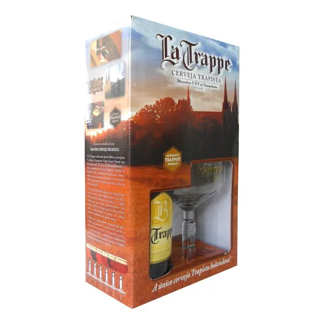 Cerveja La Trappe Importada 750ml Holanda Kit Garrafa E Taça