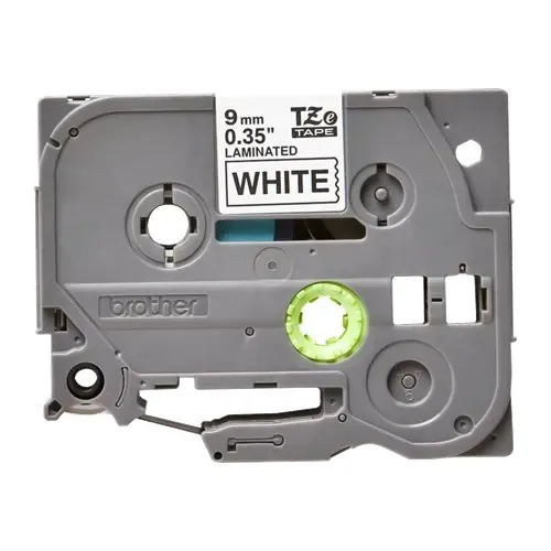 Cinta De Rotuladora Brother Tze221 9mm Negro Sobre Blanco
