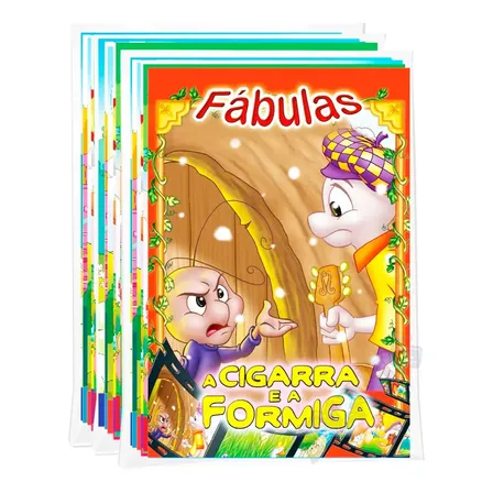 Coleções Clássicos Divertidos Fábulas Fazendinha 24 Livrinho