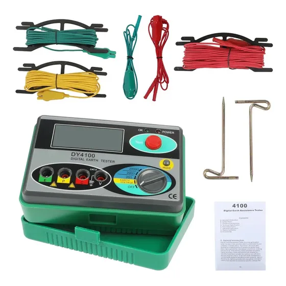 Comprobador Digital De Resistencia De Tierra 0-2000 Ohm