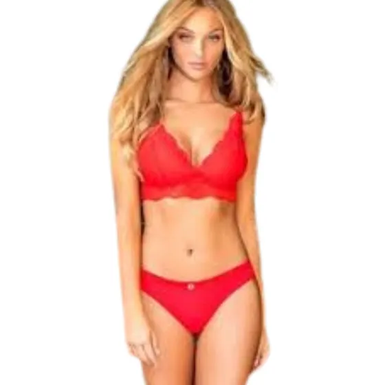 Conjunto Triangulo Soft Microfibra C/puntilla Brigitte 2130